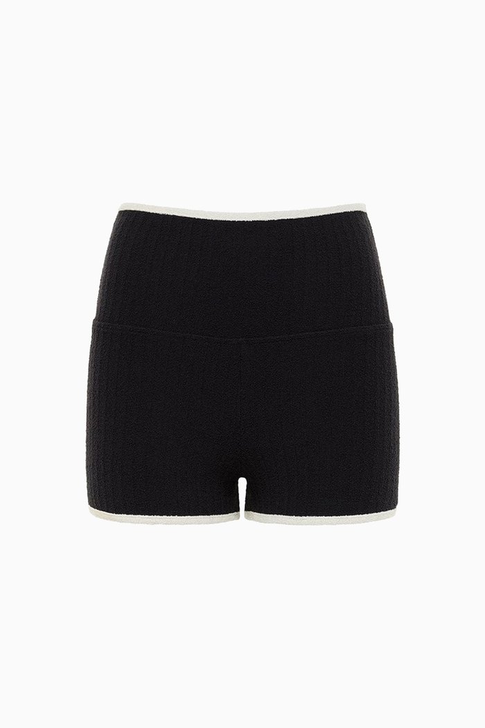 

Micro Biker Shorts in Terry Cloth, Black