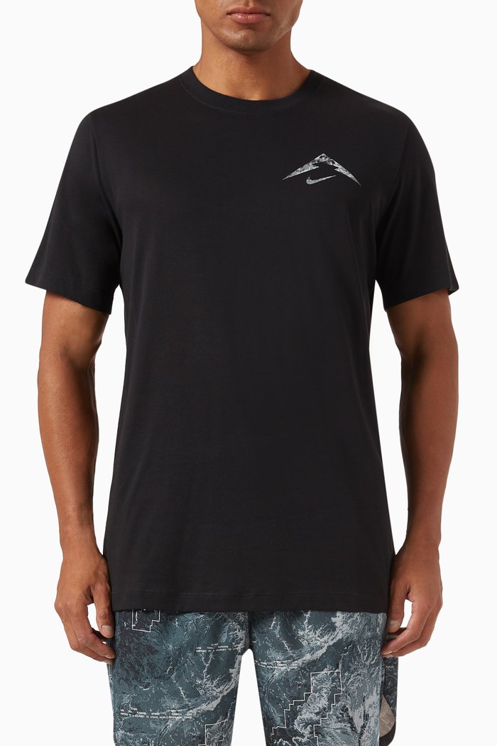

Dri-Fit Running T-shirt in Cotton-blend, Black