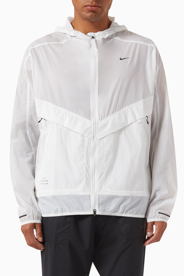 

UV Running Jacket in Lightweight-fabric, White