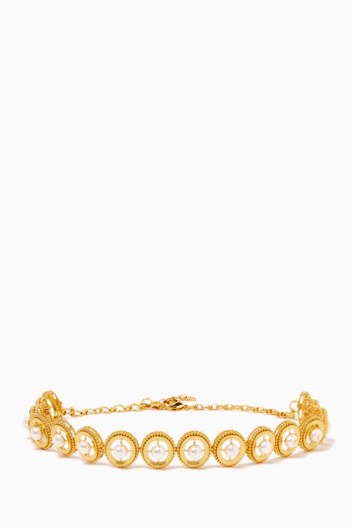 

Ramadan Exclusive Ravi 2.0 Necklace in 24kt Gold-plated Brass, White