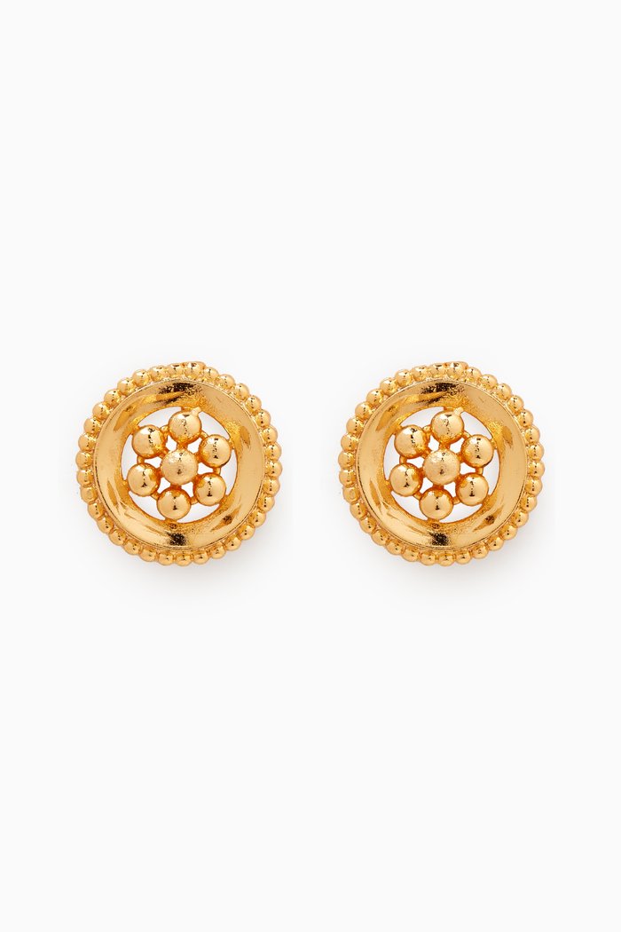 

Ramadan Exclusive Ravi 2.0 Sphere Earring in Gold-plated Brass, White