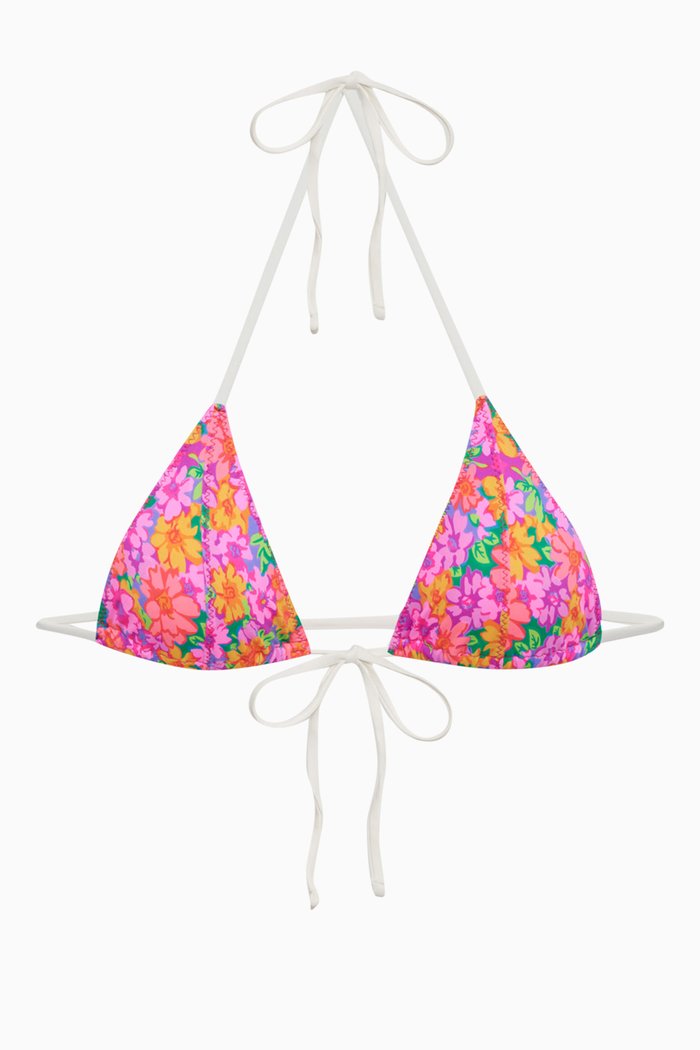 

Coastal Micro Triangle Bikini Top, Pink