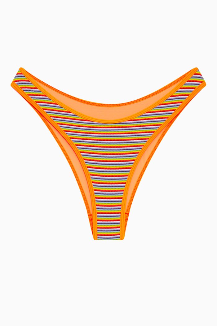 Dove Striped Classic Bikini Briefs, Orange