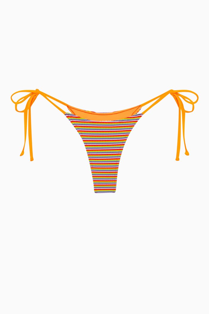 

Divine Striped Skimpy Bikini Briefs, Orange