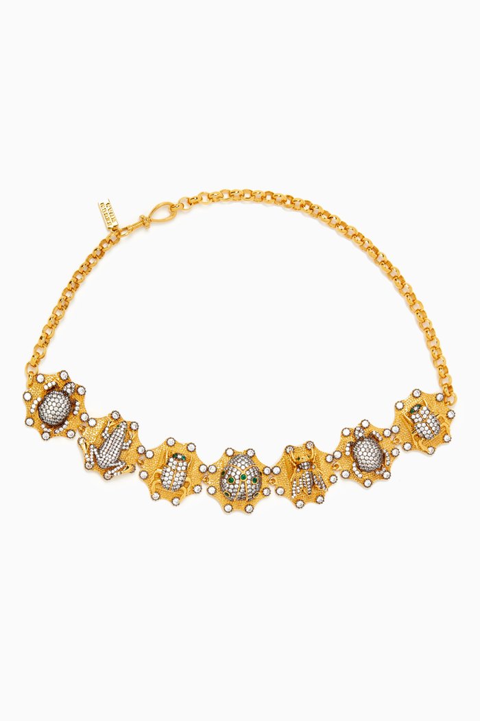 

Icons Shield Choker in 24kt Gold-plated Bronze, Yellow
