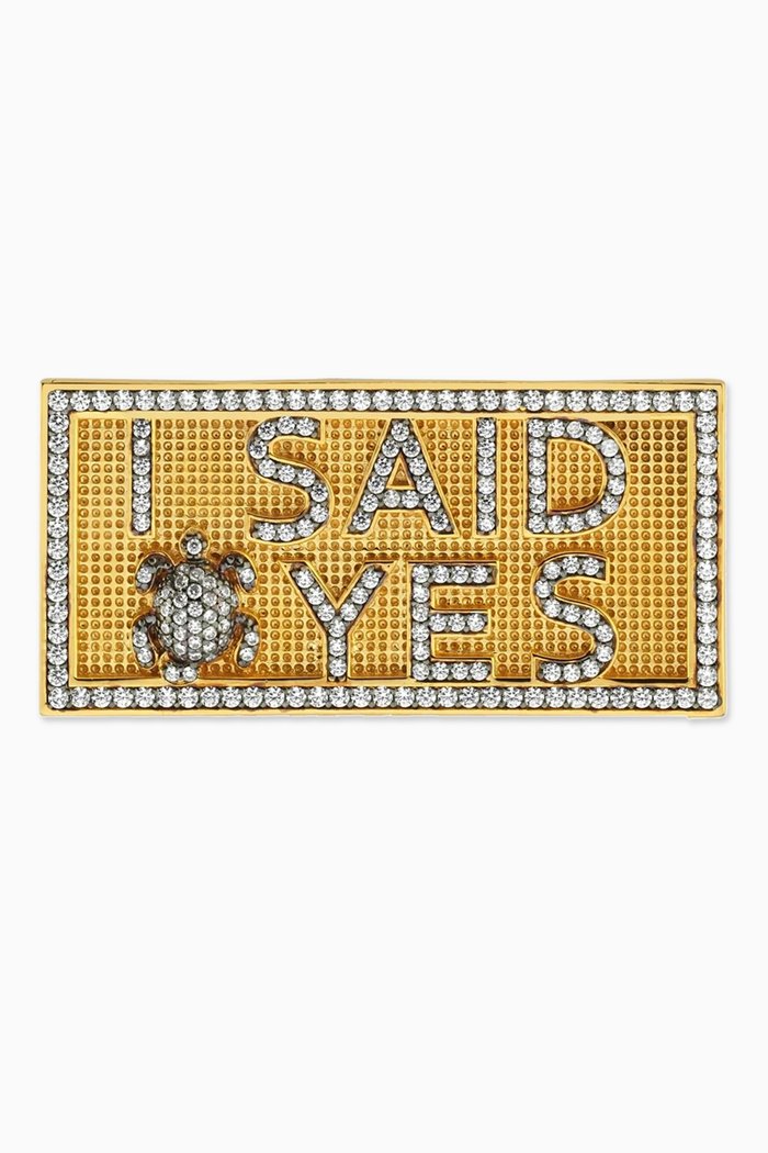 

I Said Yes Hairpin in 24kt Gold-plated Bronze, Yellow