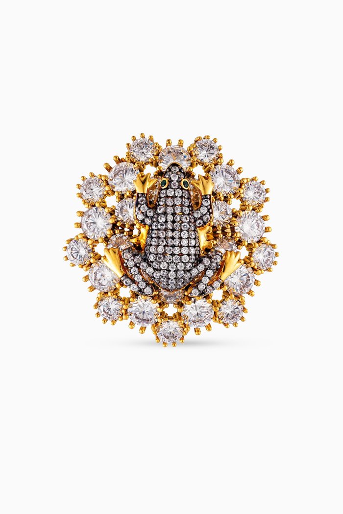 

Frog Ottoman Ring in 24kt Gold-plated Bronze, Yellow