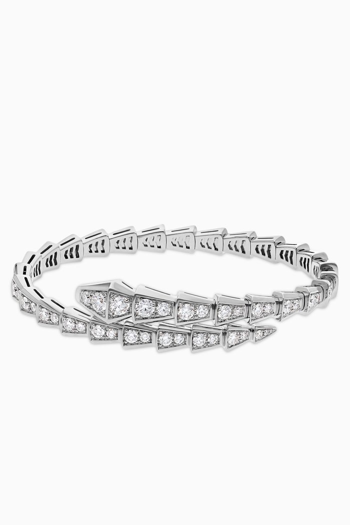 

Serpenti Viper Bracelet in 18kt White Gold, Silver