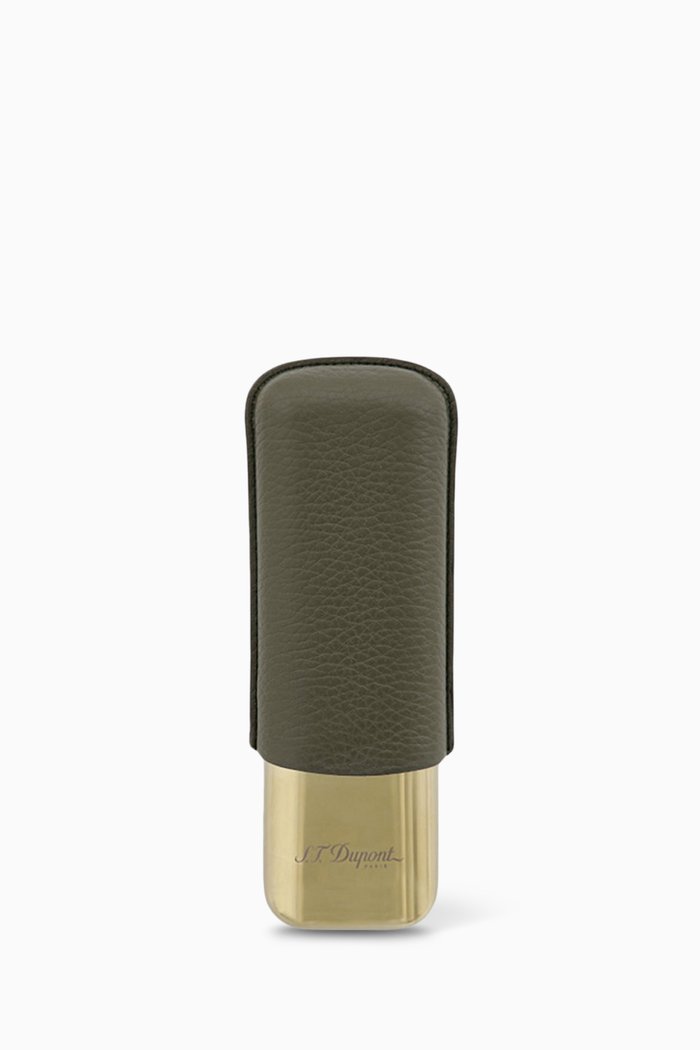 

Dual Cigar Case in Metal, Green