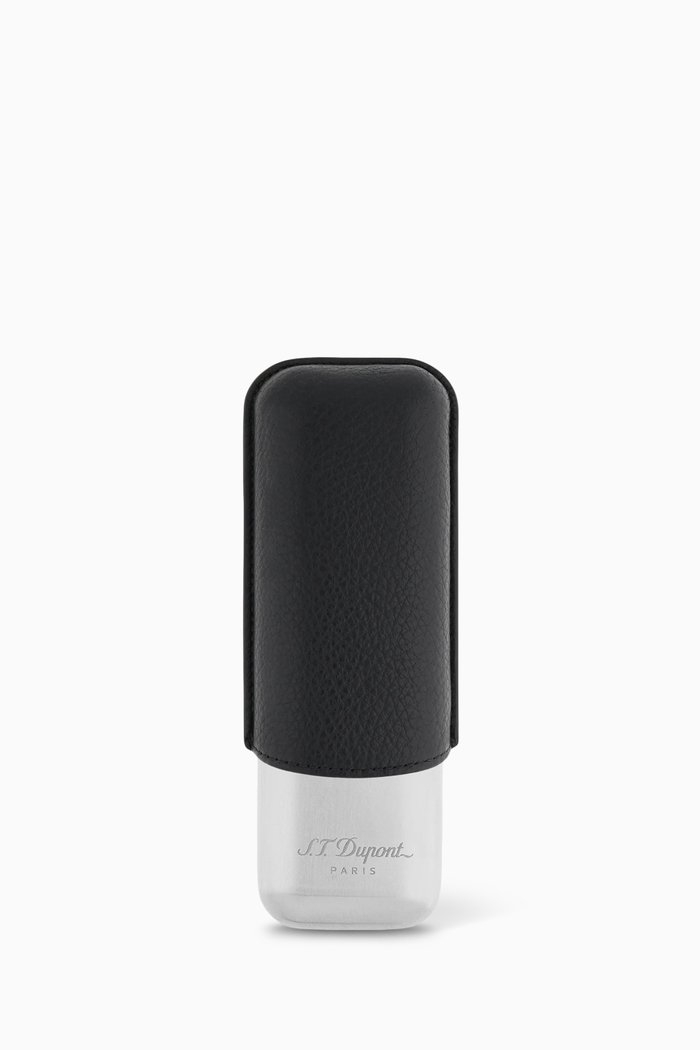 

Dual Cigar Case in Metal, Black