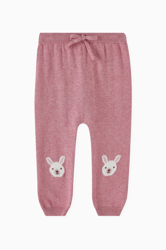 

River Friends Leggings in Organic Cotton Wool-blend, Pink