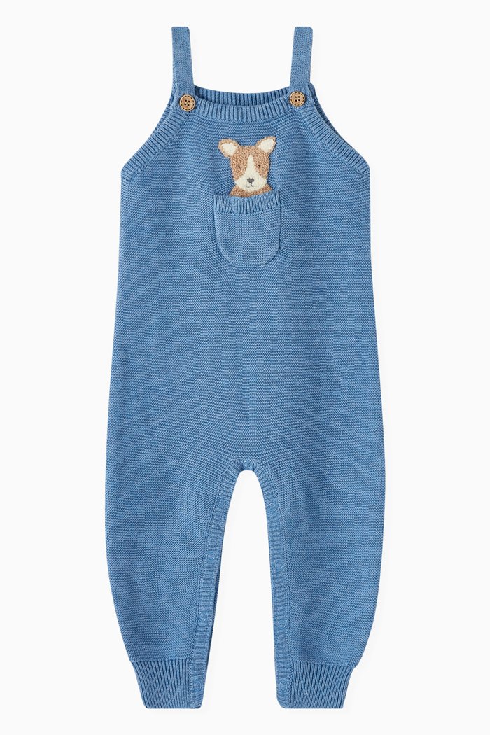 

Doggy Overalls in Cotton-knit, Blue