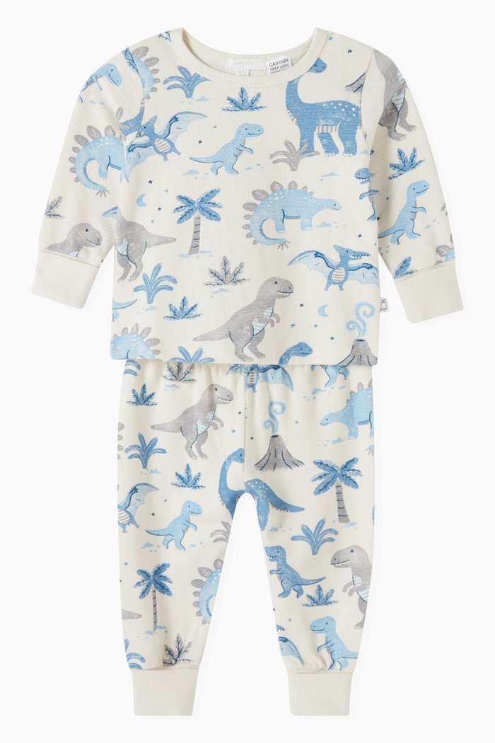

Dino Pyjama Set in Organic Cotton, Multicolour