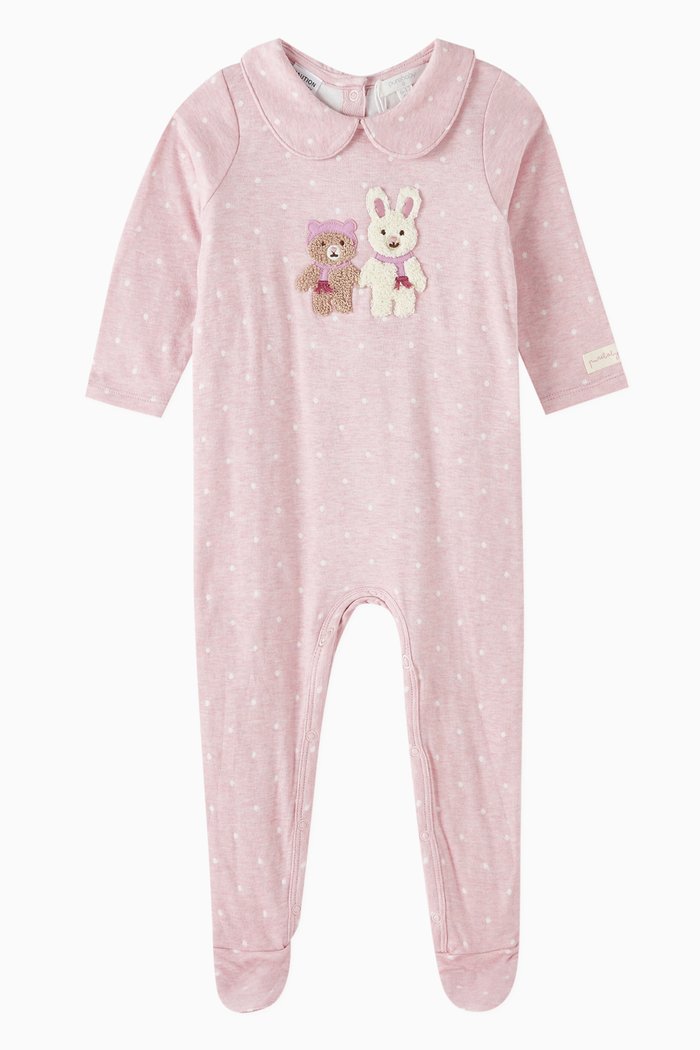 

Mini Spot Growsuit in Organic Cotton-blend, Pink