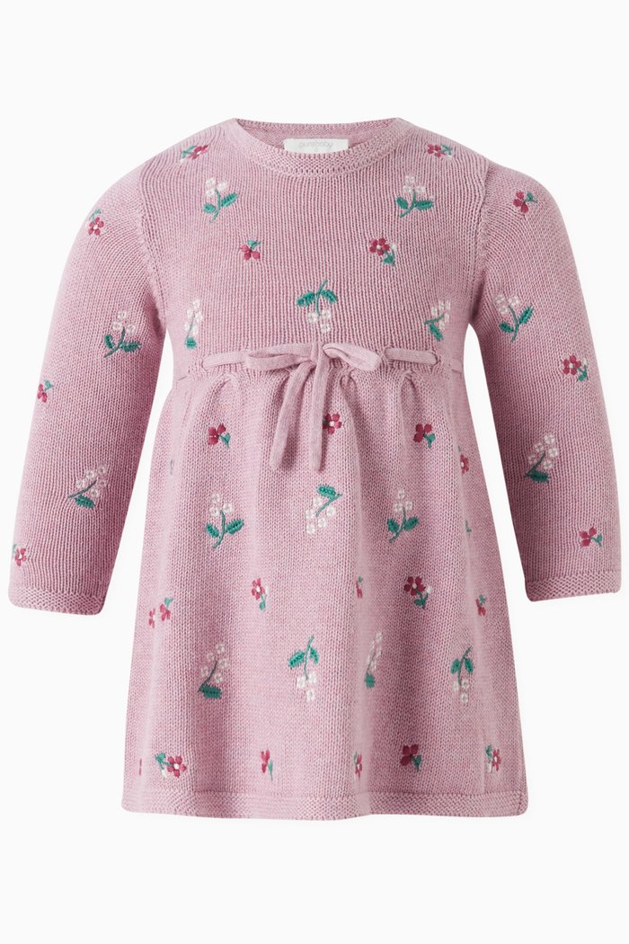 

Embroidered Flower Dress, Pink