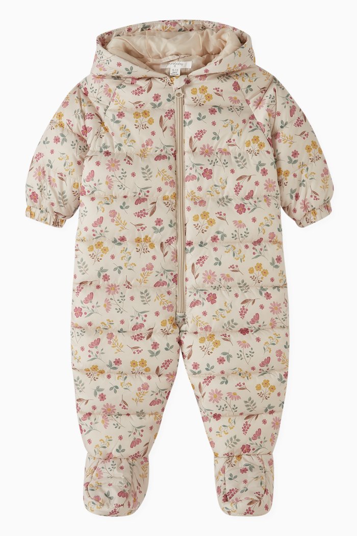 

Quilted Pramsuit in Recycled Fabric, Multicolour