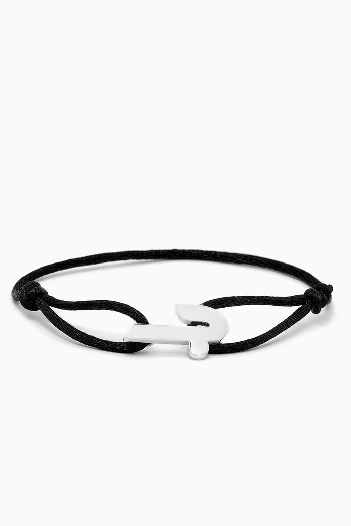 

Arabic Letter 'Jeem' Bracelet in Sterling Silver