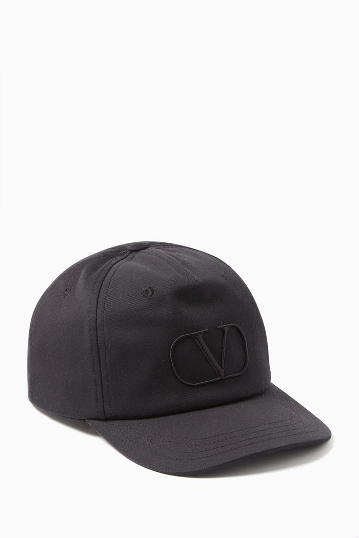 

Valentino Garavani VLOGO Baseball Cap in Cotton, Black