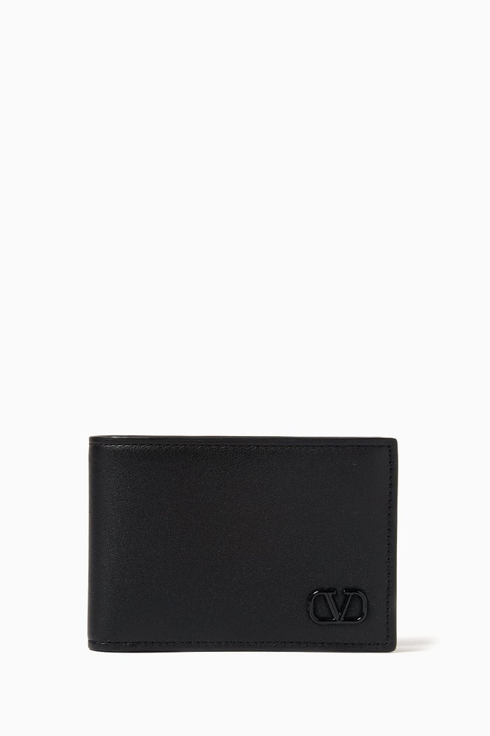 

Valentino Garavani VLOGO Wallet in Calfskin, Black