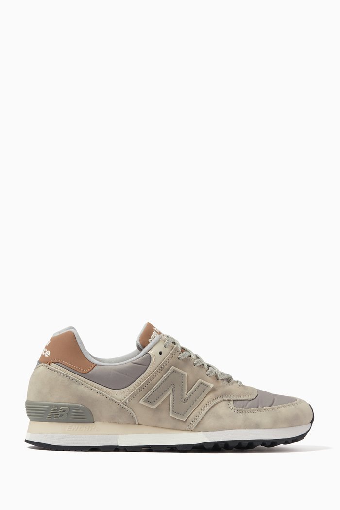 

Made in UK 576 Sneakers in Nylon and Nubuck, Grey