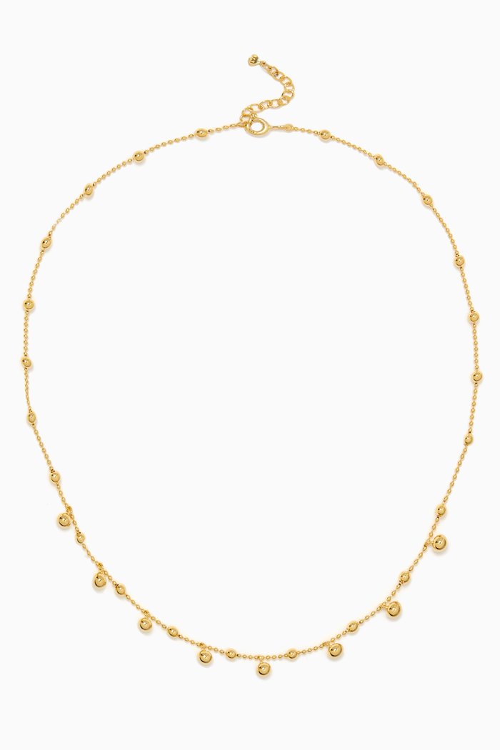 

Ball Charm Chain Necklace in Gold-plated Brass