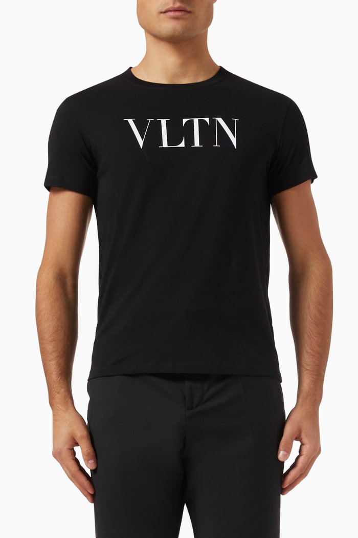 

Valentino Garavani Logo Print T-shirt in Cotton, Black