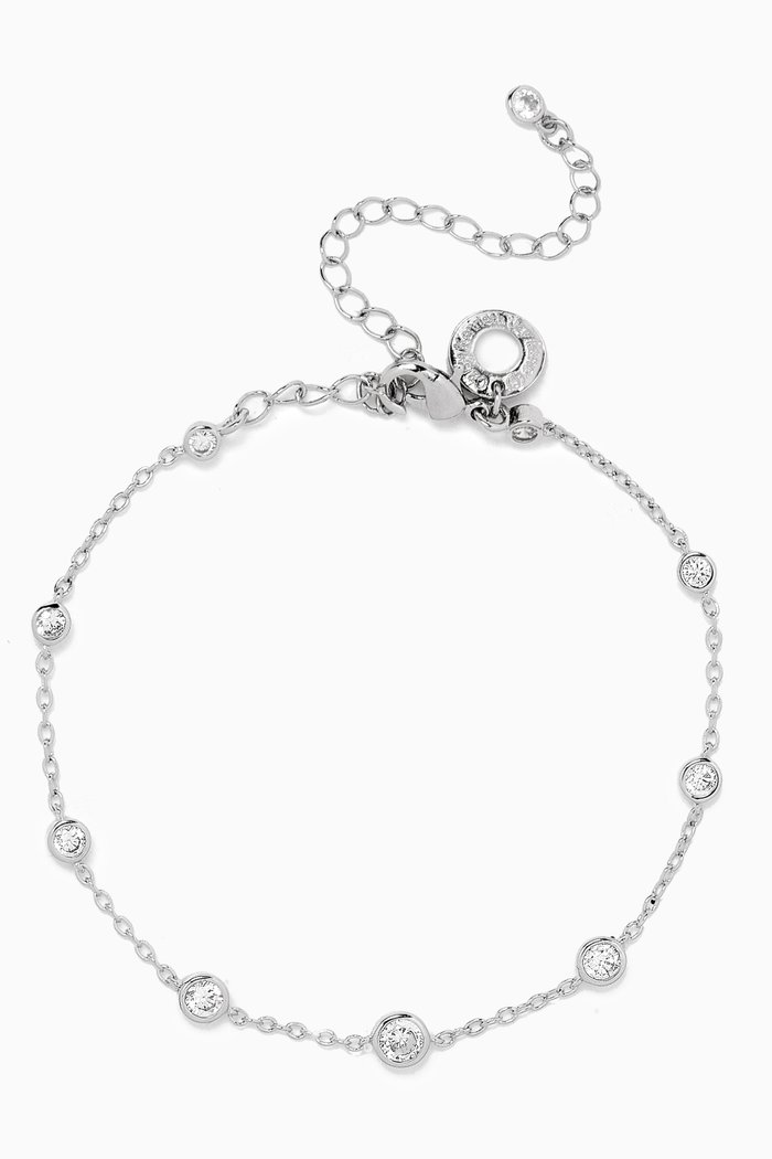 

By The Yard Dainty Bracelet in Rhodium-plated Brass, Silver