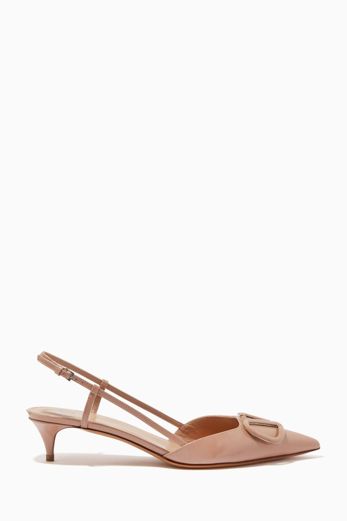 

Valentino Garavani VLogo Signature 40 Slingback Pumps in Patent Leather, Pink