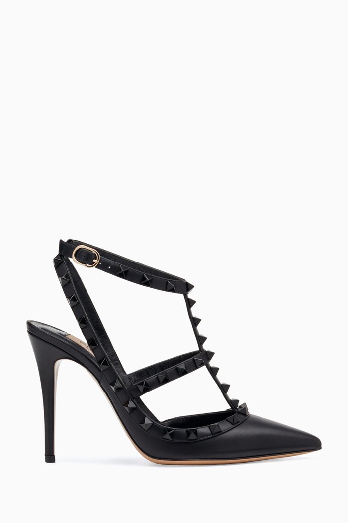 

Valentino Garavani Rockstud 100 Pumps in Leather, Black