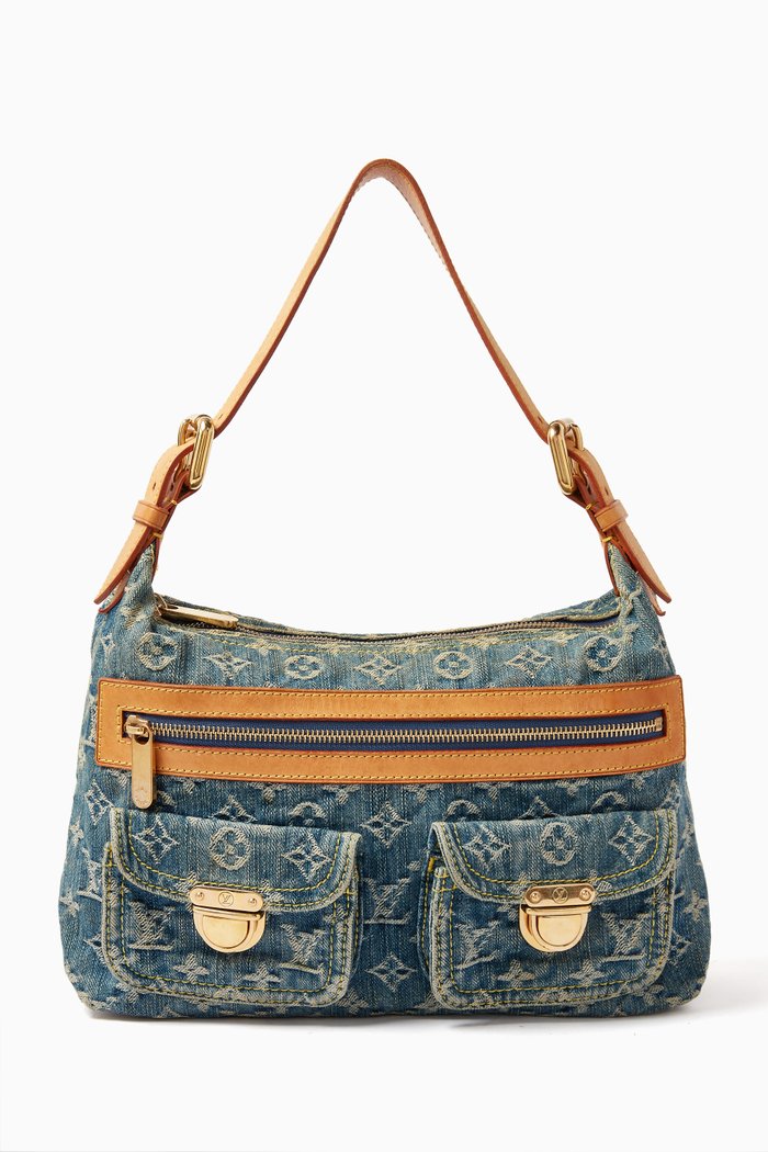 

Baggy PM Monogram Shoulder Bag in Denim, Blue