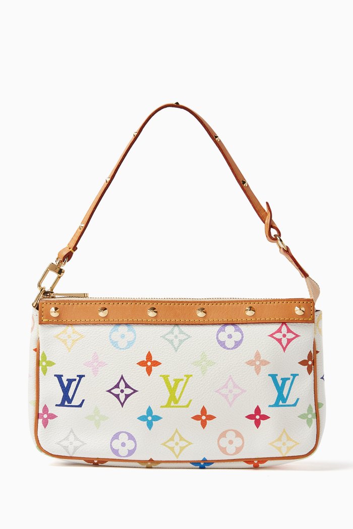 

x Takashi Murakami Pochette Accessoires Bag in Coated-canvas, White