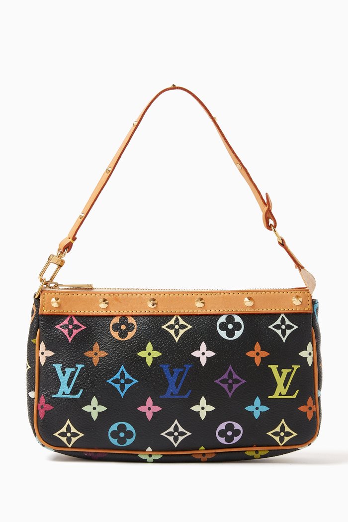 

x Takashi Murakami Pochette Accessoires Bag in Coated-canvas, Black