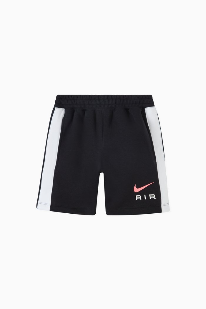

Air Logo Shorts in Cotton Blend Fleece, Black