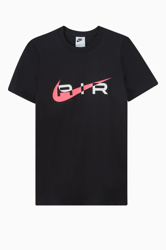 

Air Logo T-shirt in Cotton Jersey, Black
