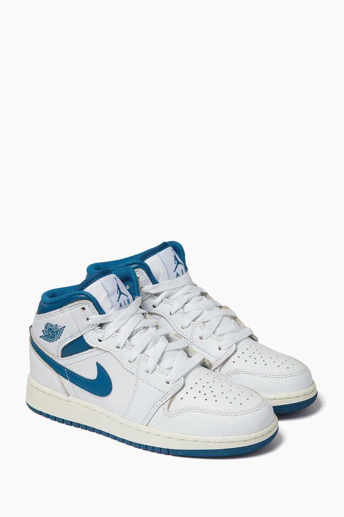 

Air Jordan 1 Mid SE Sneakers in Leather, White