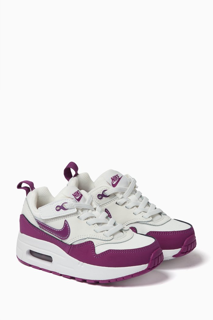 

Air Max 1 EasyOn Sneakers in Leather & Mesh, White