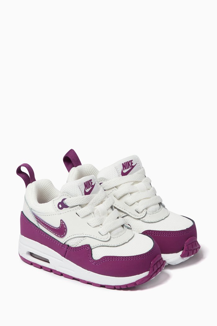 

Air Max 1 EasyOn Sneakers in Leather & Mesh, White