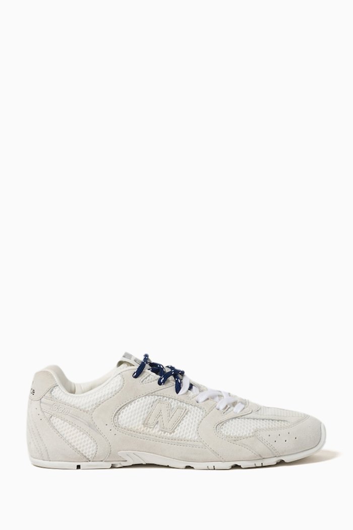x New Balance 530 Low-top Sneakers in Suede & Leather, White