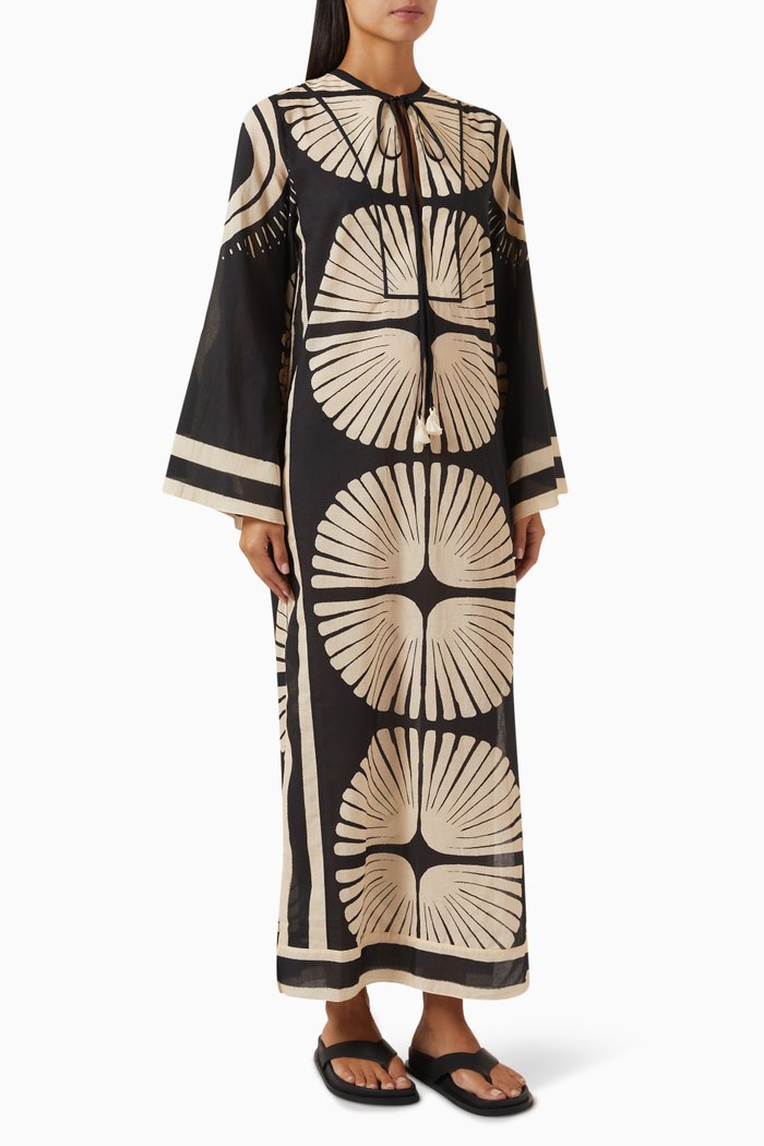 

Natural Wisdom Maxi Dress in Cotton, Black
