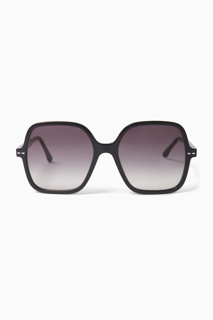 

Square Sunglasses in Acetate, Black