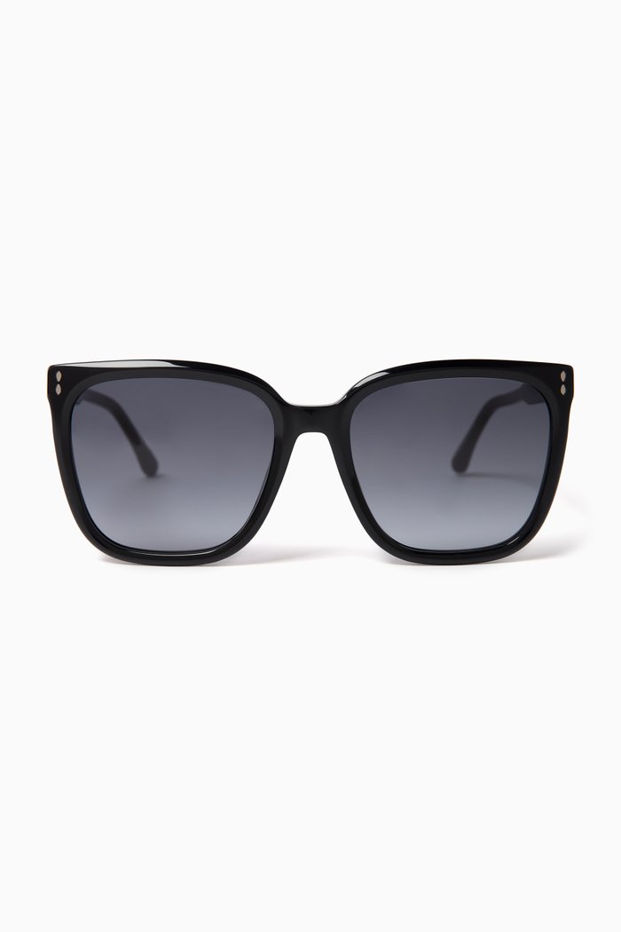 

Square Sunglasses in Acetate, Black
