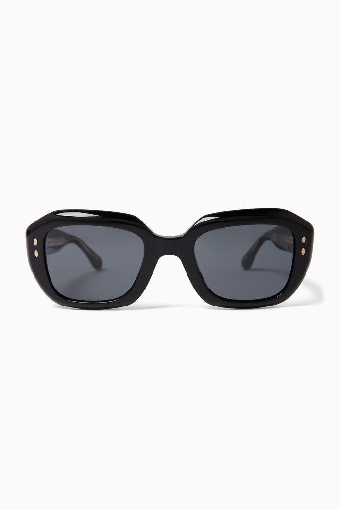 

Rectangle Sunglasses in Acetate, Black