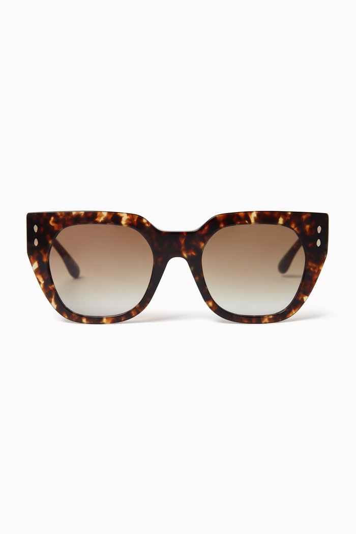 

Square Sunglasses in Havana Acetate, Brown