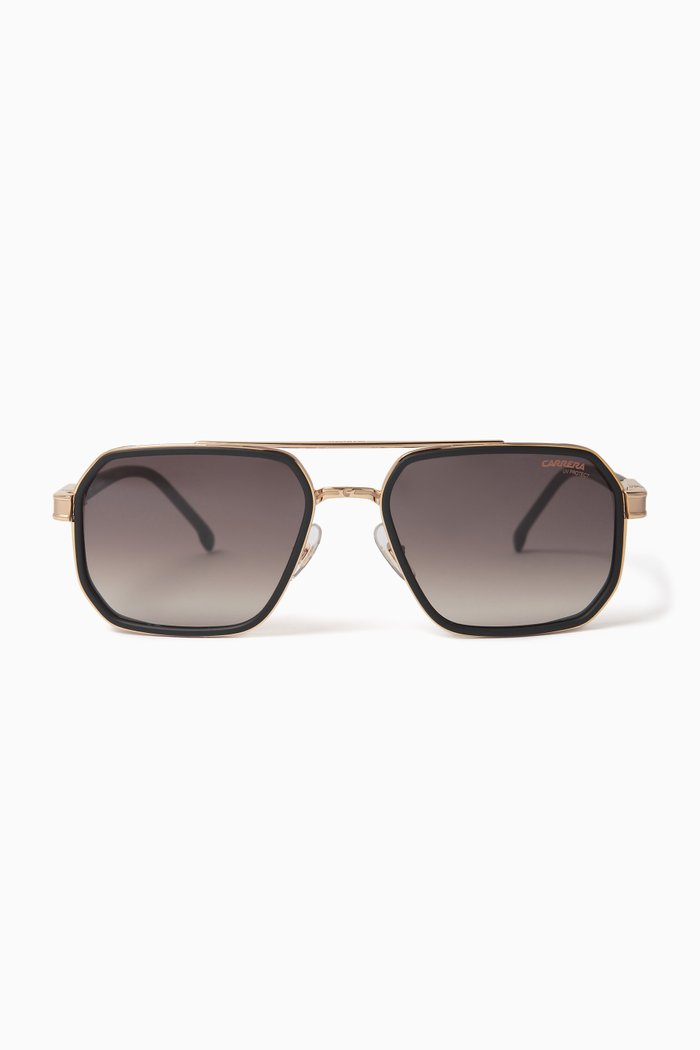 

1069/S Sunglasses in Metal and Acetate, Gold