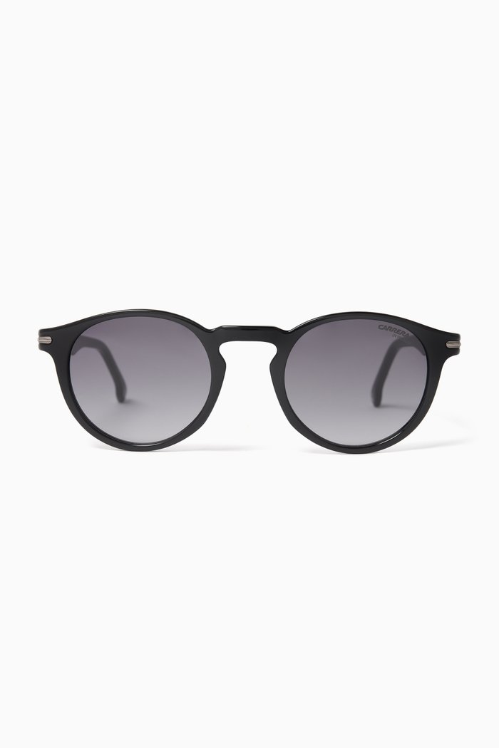

301/S Round Sunglasses in Polyamide, Black
