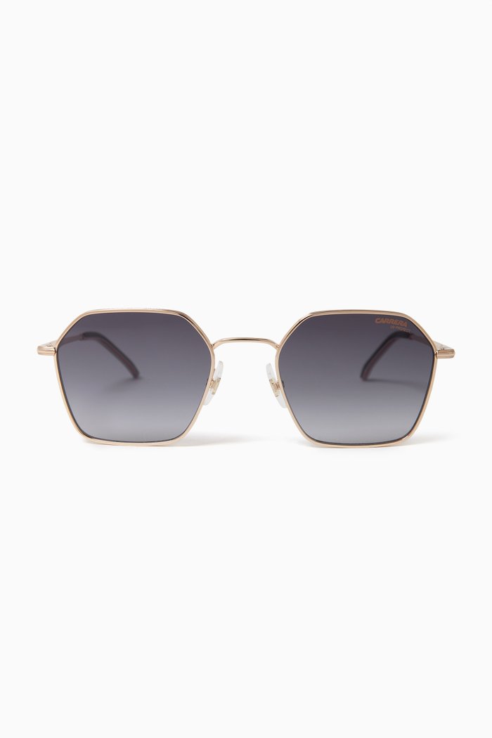 

334/S Square Sunglasses in Stainless Steel, Gold