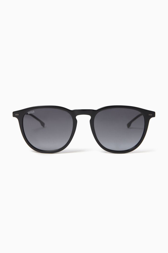 

Round Sunglasses in Acetate, Black