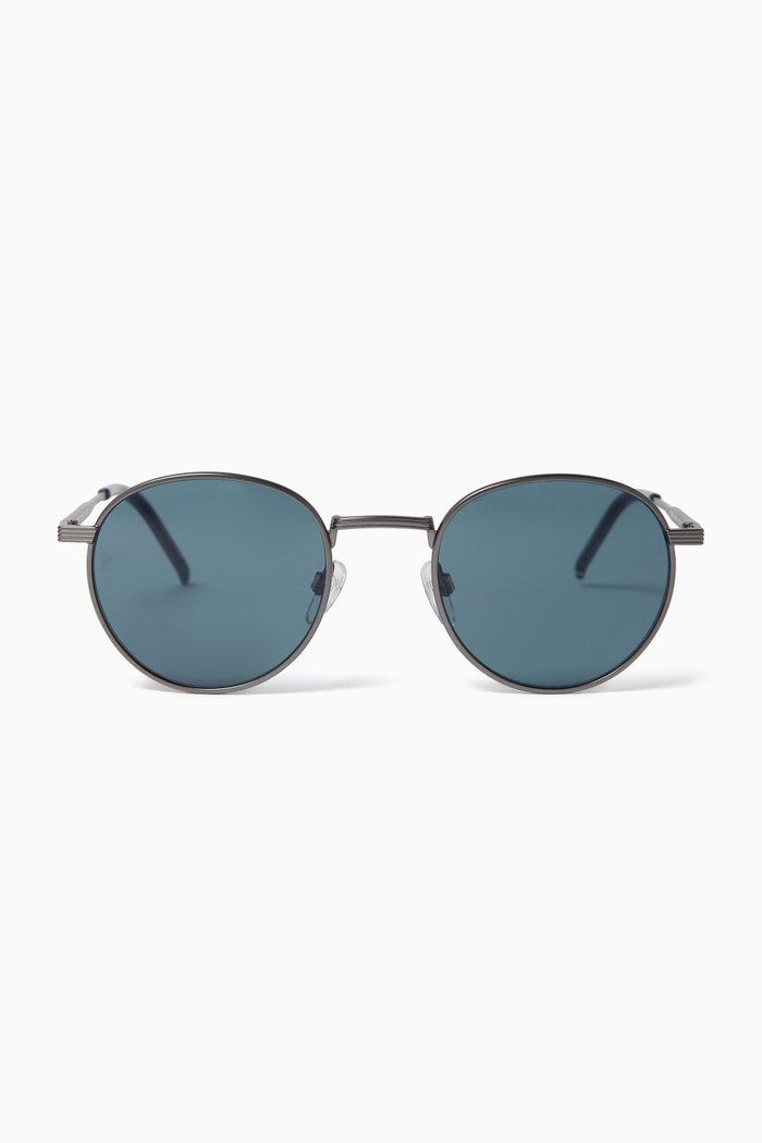 

Round Sunglasses in Metal, Black