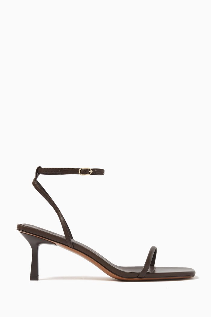 

Open-toe 60 Sandals in Leather, Brown