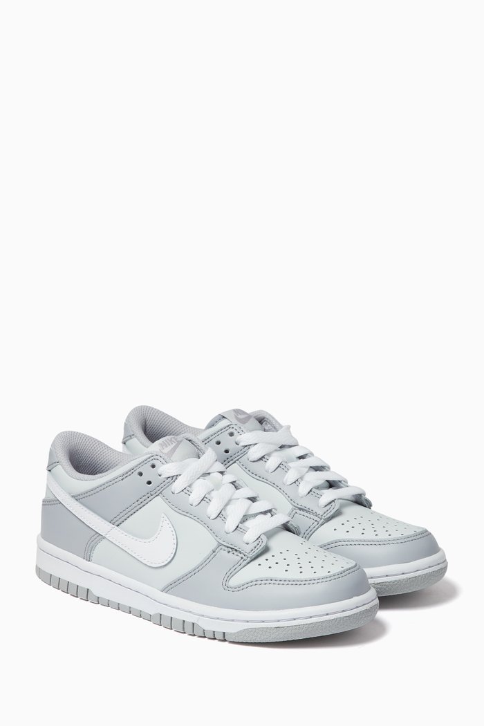 

Dunk Low Sneakers in Leather, Grey